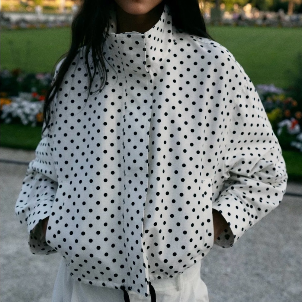 Zara POLKA DOT PUFFER JACKET